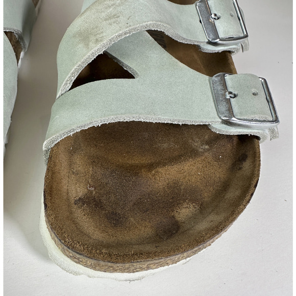 Birkenstock YAo Slide Sandals Aqua Leather Strappy Buckle Size 36 Women's US 5 - Picture 6 of 15